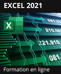 Formation en ligne Excel 2021 - Toutes les fonctionnalités d'Excel à votre portée - + le livre numérique Excel 2021 OFFERT - Valable 1 an, en illimité