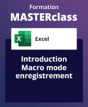 Formation MASTERclass Excel, avec formateur à distance Introduction Macro mode enregistrement - avec support de cours & attestation de suivi fournis