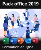 Pack 5 formations en ligne : Excel, Word, PowerPoint, Outlook et Access 2019 - + les livres numériques Excel, Word, PowerPoint, Outlook et Access 2019 - Valables 1 an, en illimité