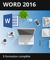 Formation en ligne Word 2016 - Toutes les fonctionnalités de Word à votre portée + le livre numérique Word 2016 OFFERT - Valable 1 an, en illimité