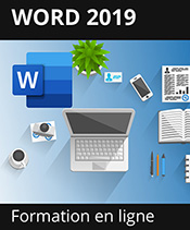 Formation en ligne Word 2019 - Toutes les fonctionnalités de Word à votre portée + le livre numérique Word 2019 OFFERT - Valable 1 an, en illimité