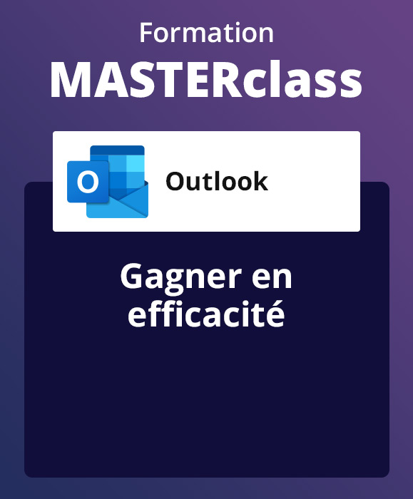 Formation Outlook en ligne, animée en direct par un expert - Gagner en efficacité - avec support de cours & attestation de suivi fournis