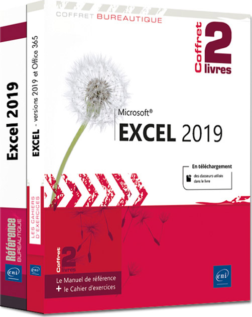 Excel 2019 - Coffret de 2 livres : Le Manuel de référence + le Cahier d