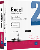 Excel Microsoft 365 Coffret de 2 livres : Apprendre Excel et la programmation en VBA (2e édition)