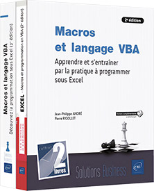 Macros et langage VBA - Coffret de 2 livres : Apprendre et s