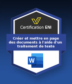 Coupon Certification Bureautique (avec e-surveillance) - Créer et mettre en page des documents à l'aide d'un traitement de texte : Word 2013
