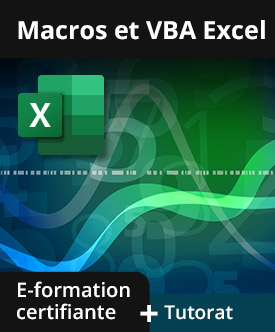Macros et langage VBA Excel - E-formation certifiante avec accompagnement